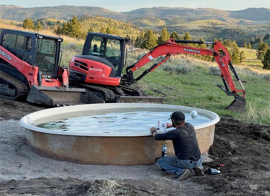 Boss406 - Livestock Water Tank Install